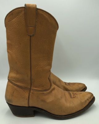 Stewart Boot Company Vintage 1977 Soft Glove Leather Cowboy Boots Mens Size 11