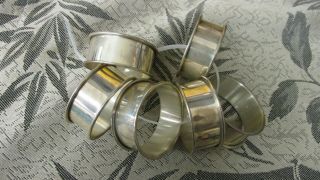 6 Fine Antique Sterling Silver Napkin Ring Holder 48.  5dwt 2.  66oz No Monogram