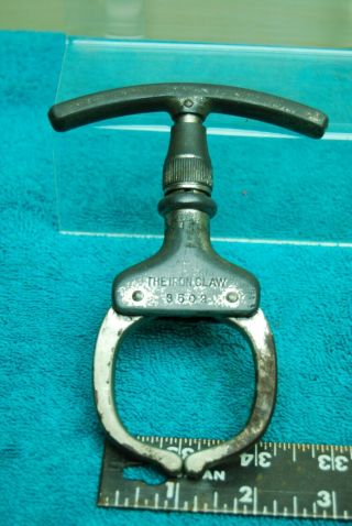 Obsolete Vintage Handcuffs The Iron Claw Argus Mfg Chicago,  Il Patent Pending