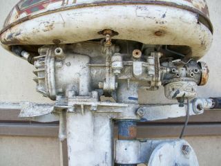 Vintage 1950 Wizard Outboard Motor for Repair Model 1050 5
