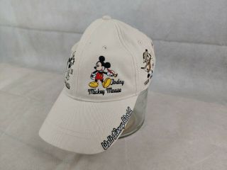 Walt Disney World Vintage Hat Mickey Mouse 1928 - Present Baseball Cap White