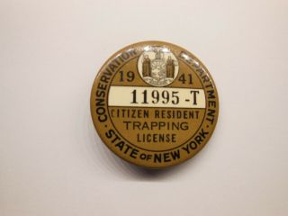 1941 York State Trapping License