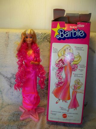 Vintage Superstar Barbie Doll 9720 Pink Star 1976 Taiwan Star