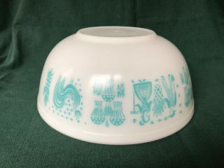 Vintage Pyrex Amish Butterprint Turquoise Mixing Bowl 404 Rare 4 Quart Size 3