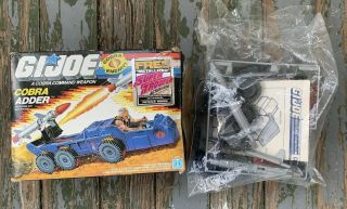 Gi Joe Cobra Adder Vintage Action Figure Vehicle / Complete W/box 1988