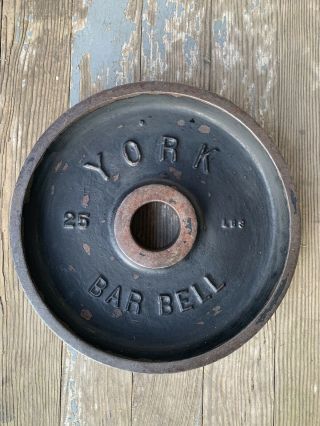 Vintage York Deep Dish 25lb Plate