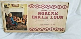 Vintage Morgan Inkle Frame Loom 24” Book And Yarn