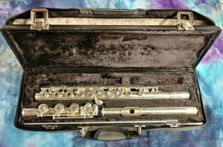 Vintage Selmer Omega Usa 1599 Silver Flute With Case