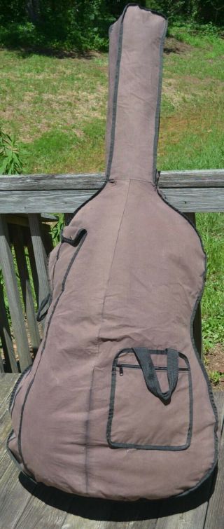 Vintage (?) Soft Canvas Case / Carry Travel Bag For 3/4 Scale Upright Bass