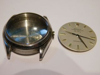 1966 Rolex Vintage Oyster Perpetual Steel Air King Wrist Watch Case Dial,  Hands