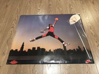 Vintage 1985 Nike Air Michael Jordan Jumpman Poster Version 1