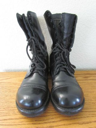 Vintage Military Corcoran 1500 Jump Boots Black Cap Toe Mens 10.  5 E Worn Once 2