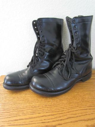 Vintage Military Corcoran 1500 Jump Boots Black Cap Toe Mens 10.  5 E Worn Once 4
