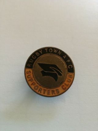 Vintage Enamel Rugby Town Football Supporters Badge