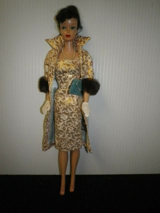 Vintage 5 Mattel Brunette Ponytail Barbie Doll