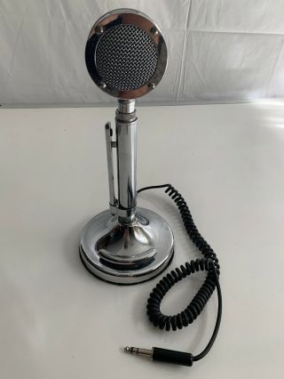 Vintage Silver Eagle Astatic Corp.  D - 104 Lollipop Desk Stand Microphone - Look