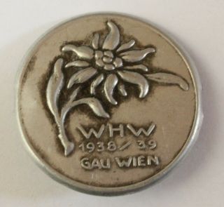 German Ww 2 Tinnie Whw / Winterhilfswerk - Gau Wien - Edelweiss