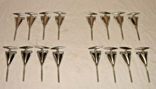 16 Vintage 1966 Slingerland Torpedo Style Chrome Plated Bass Drum T - Rods & Claws