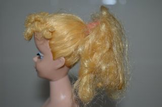 Vintage Barbie Blonde Ponytail 1960 ' s with tagged dress 4