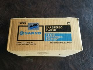Vintage Sanyo FT 406 Slide In/Out Cassette Car Stereo - Open Box 7