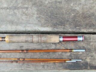 Vintage South Bend Bamboo Fly Rod No.  47 8 1/2 Foot With Org.  Sock
