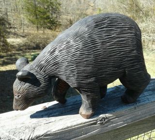 Junior Cobb Carving sign,  number ' Black Bear ' BY Ozark Mountain Man RARE PIECE 3