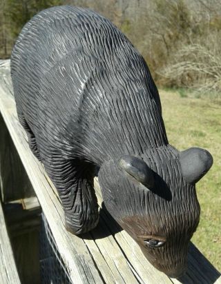 Junior Cobb Carving sign,  number ' Black Bear ' BY Ozark Mountain Man RARE PIECE 5