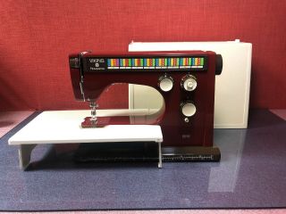 Vintage Husqvarna Viking Sweden 6460 Sewing Machine W/ Desk Table & Cover 2448
