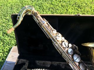 Vintage Buescher Aristocrat Tenor Saxophone Ser.  639XXX w/ Case 3