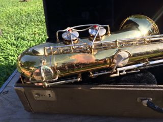 Vintage Buescher Aristocrat Tenor Saxophone Ser.  639XXX w/ Case 8