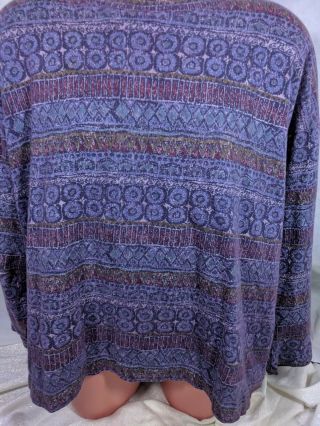 Vtg Quiksilver All Over Print T - Shirt Sz Large Long Sleeve Made In USA Surf 2