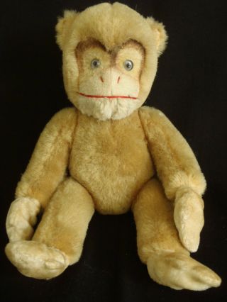 Vintage C1930’s Steiff Chimpanzee Mohair Glass Eyes Jointed Body Toy