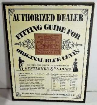 Rare & Vintage Authorized Dealer Fitting Guide For Blue Levi 