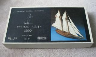 Vtg Corel Modellismo Flying Fish Sm 19 Wood Model Ship Kit - Nos