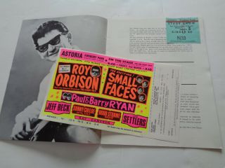 The Small Faces,  Roy Orbison,  Jeff Beck Vintage Programme,  Ticket,  Flyer Uk 1967