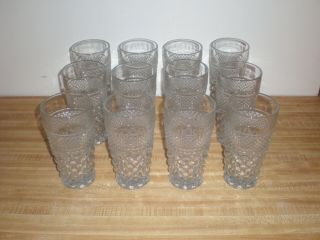 Iced Tea Tumblers Set Of 12 Vintage Anchor Hocking Wexford 6 1/4 " 15 Oz Glasses
