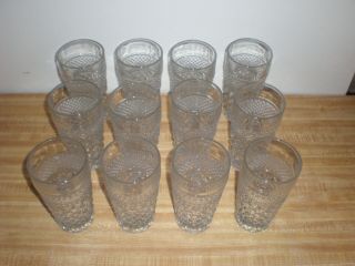 Iced Tea TUMBLERS Set of 12 Vintage Anchor Hocking WEXFORD 6 1/4 