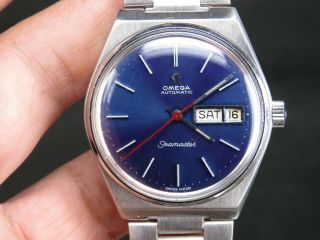 Vintage Omega Seamaster 1022 Stainless Steel Swiss Day Date Automatic Mens Watch