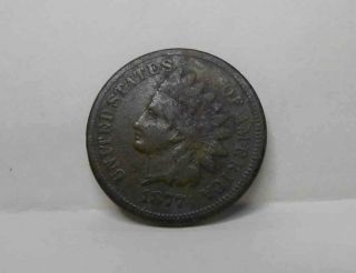 Rare 1877 Indian Head Penny Cent Vg