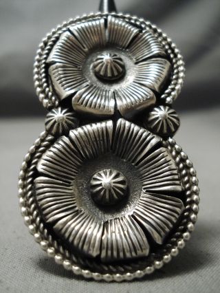 One Of The Most Unique Vintage Navajo Sterling Silver Tall Ring