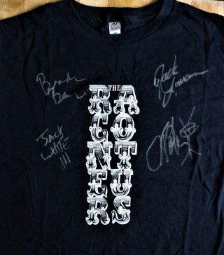 The Raconteurs Jack White Signed T - Shirt From The 1st Tour,  Rare - White Stripes