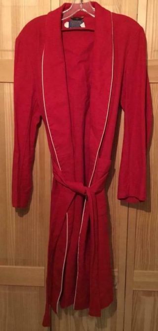 Vintage Pendleton Woolen Mills 100 Wool Solid Red Robe Size Medium