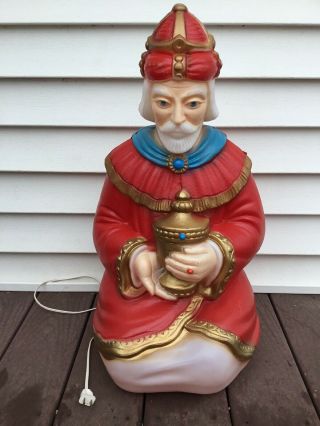 Vintage Empire Wise Man Blow Mold Red Christmas Yard Decor Nativity 25 " Tall