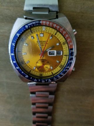 Vintage Seiko 6139 - 6002 Automatic Chronograph Mens Watch Pepsi Not