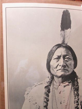 Tatanka Yotanka Vintage Black/White Poster Sitting Bull Hunkpapa Dakota On Palle 3