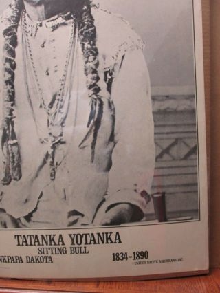 Tatanka Yotanka Vintage Black/White Poster Sitting Bull Hunkpapa Dakota On Palle 5