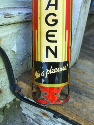 Rare Antique Vintage Copenhagen Chewing Tobacco Dispenser Sign Old Snuff Display 3