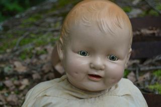 Antique Eih E.  I.  H Horsman Composition Baby Dimples Girl Doll 24 "