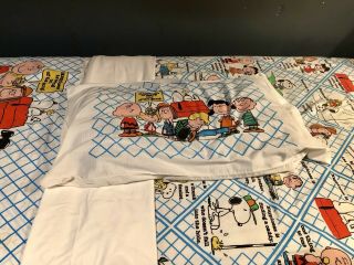 Vintage 1978 Peanuts TWIN Bed Sheets Pillowcase “Happiness Is” COMPLETE TWIN SET 8