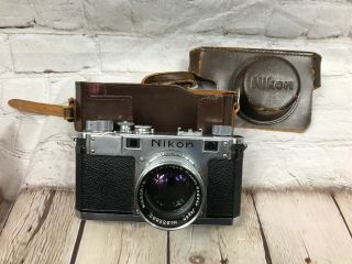 Nikon S Rangefinder Camera W/5cm F/2 Nippon Kogaku Tokyo Lens 6124155 Rare